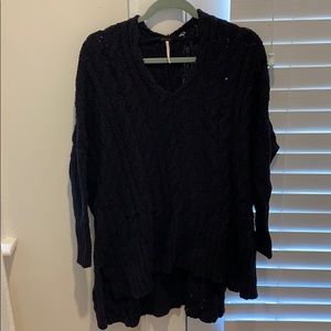 Free People Black Tunic Sweater